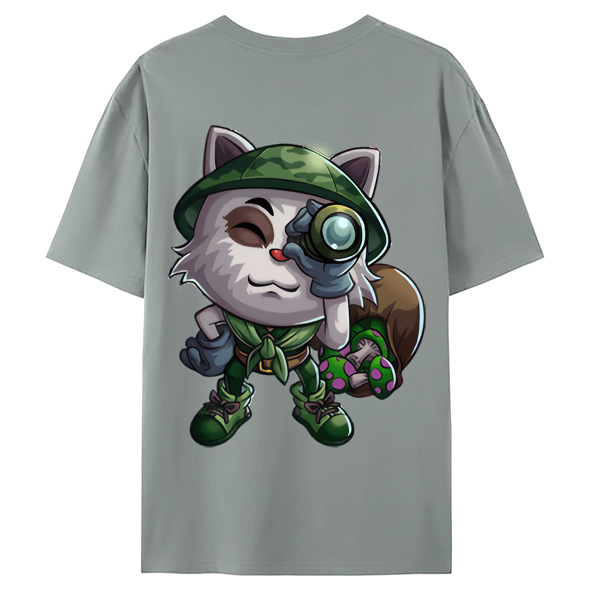 （画像用） リーグ・オブ・レジェンド League of Legends LOL 綿100％ メンズ半袖Tシャツ（バックプリント） 通気性